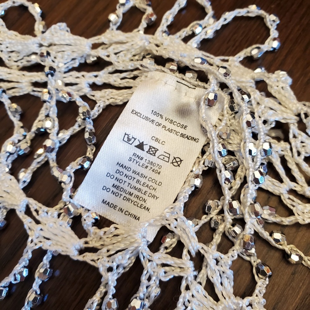 Crochet Cover Up Dress Beach Tunic‎ Swimsuit White Sleeveless Resort Wear - Picture 5 of 16